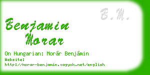 benjamin morar business card